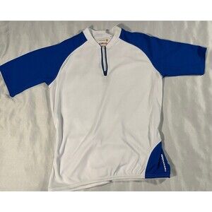 NWOT Women’s Cannondale white/Blue Cycling  Jersey Half Zip Short Sleeve size S